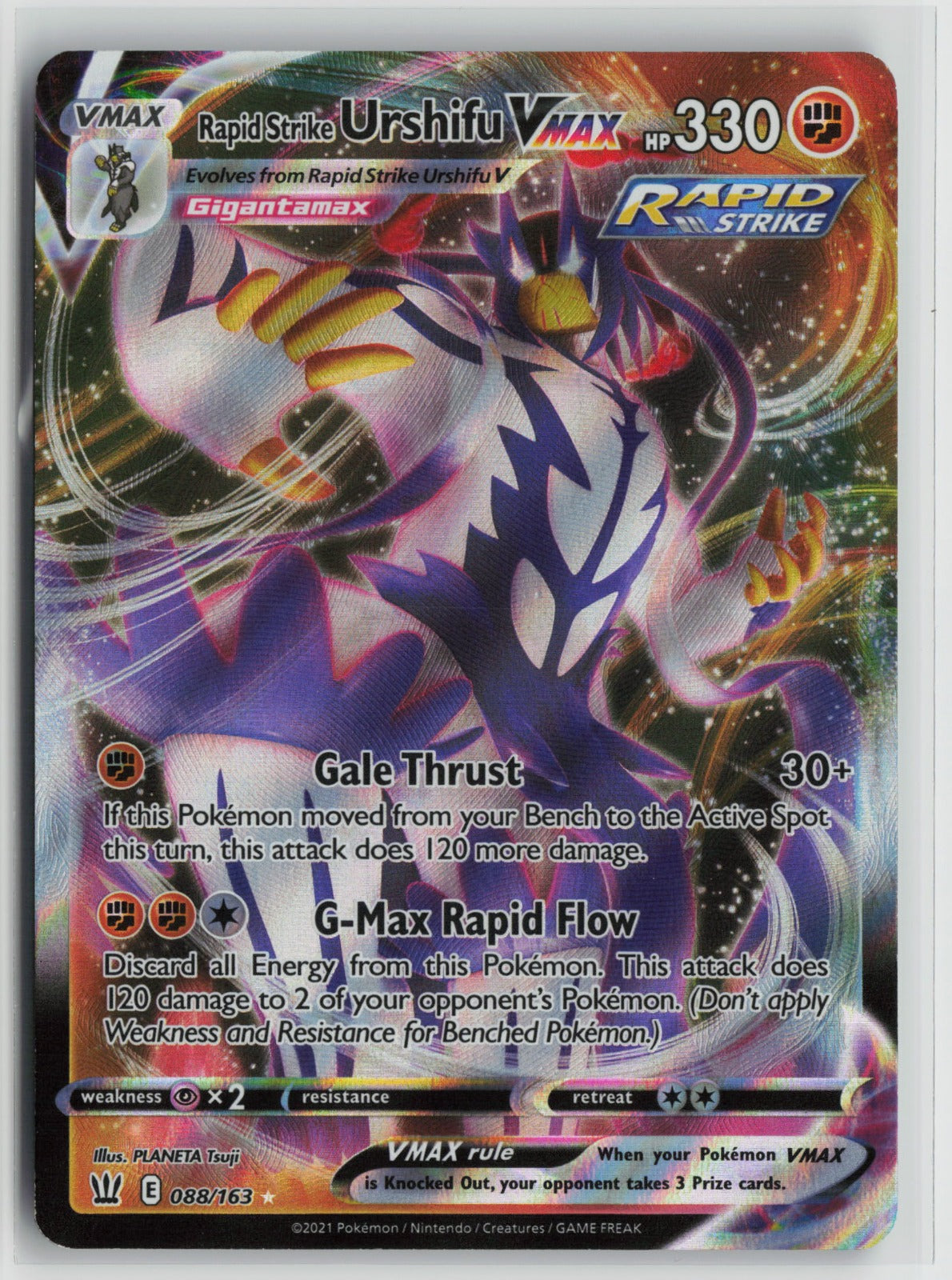 Rapid Strike Urshifu VMAX Ultra Rare Holo SWSH05 088/163 NM