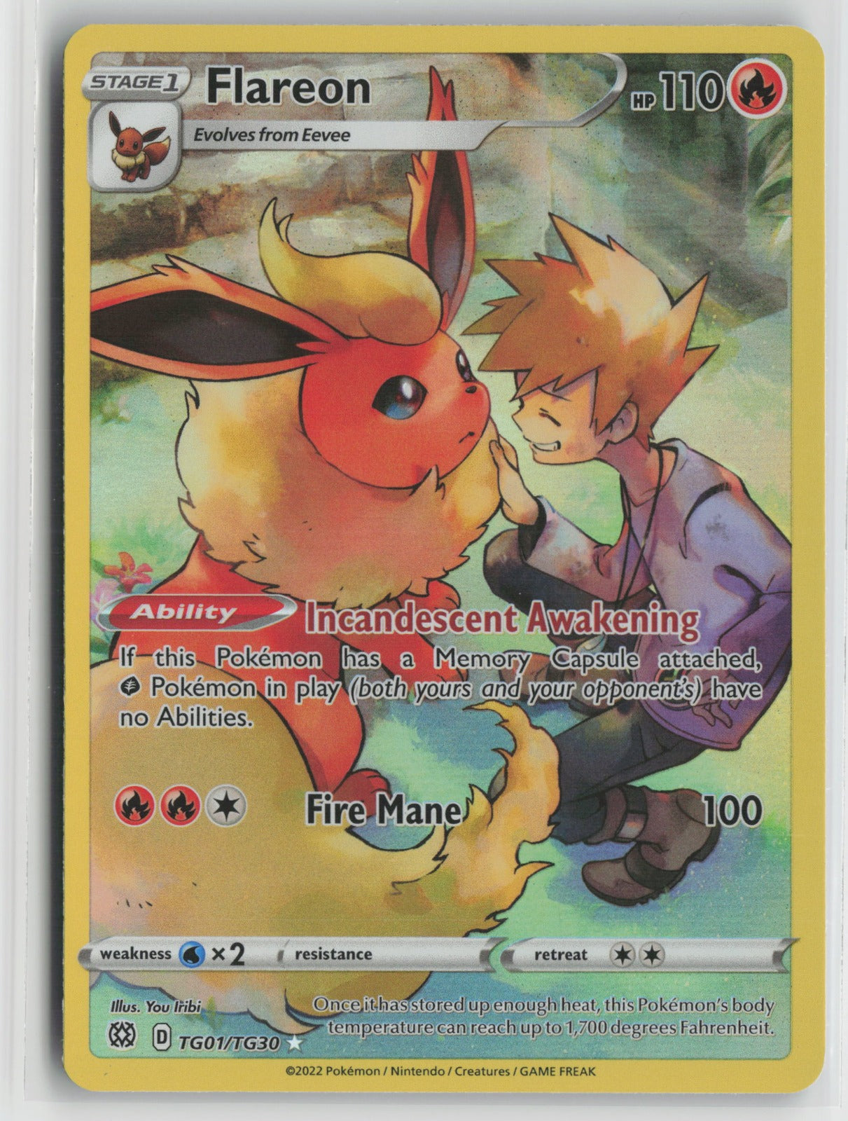 Flareon Ultra Rare Holo SWSH09:TG TG01/TG30 NM