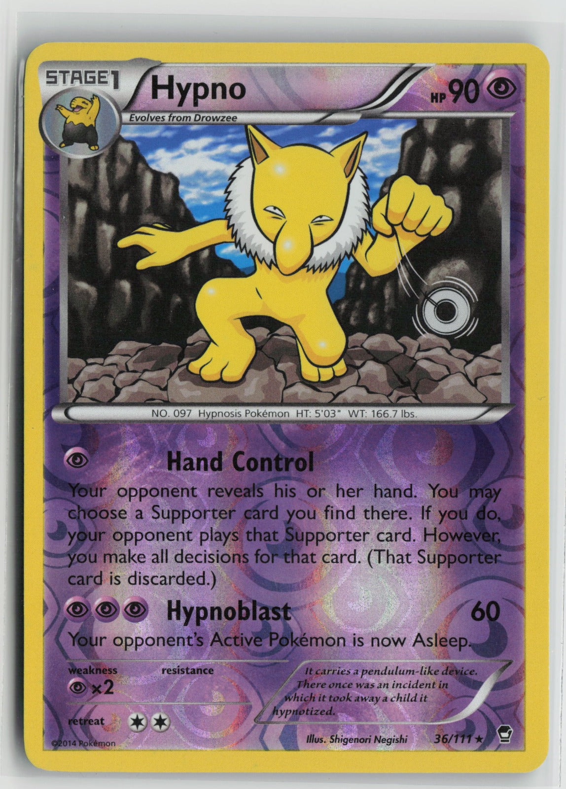 Hypno Rare Reverse Holo FFI 36/111 MP