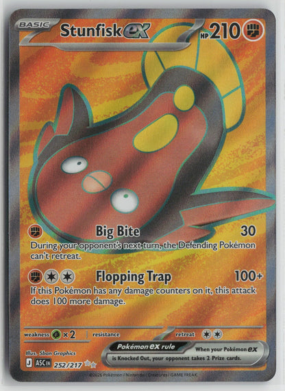 Stunfisk ex Ultra Rare Holo ASC 252/217 NM