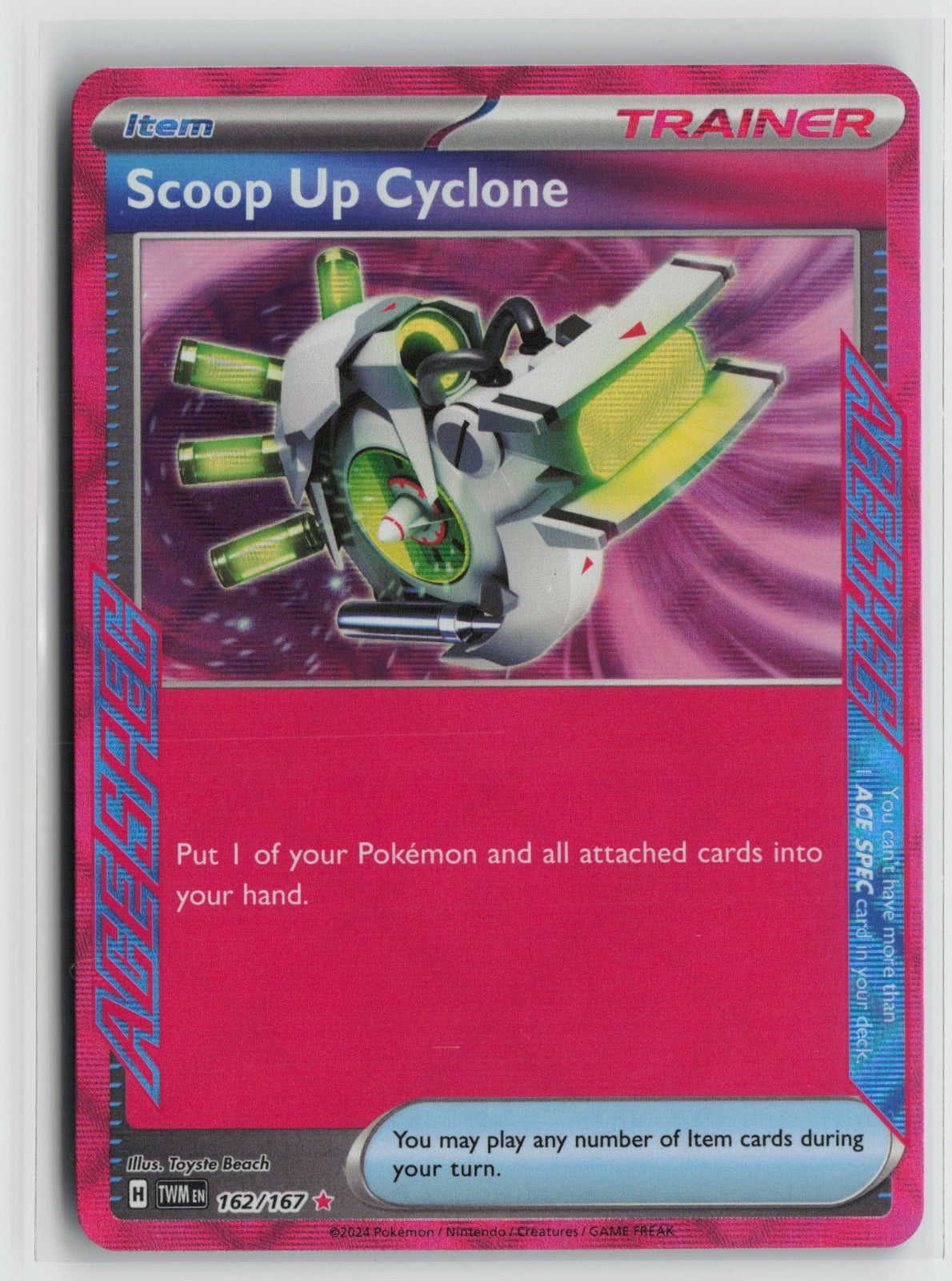 Scoop Up Cyclone ACE SPEC Rare Holo TWM 162/167 NM
