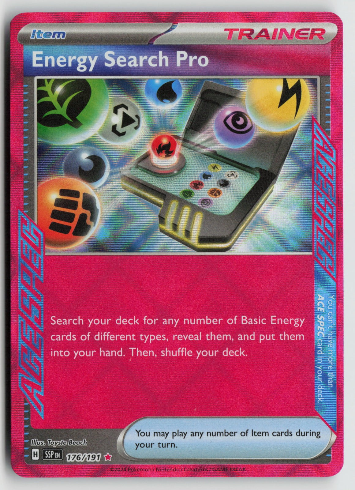 Energy Search Pro ACE SPEC Rare Holo SSP 176/191 NM