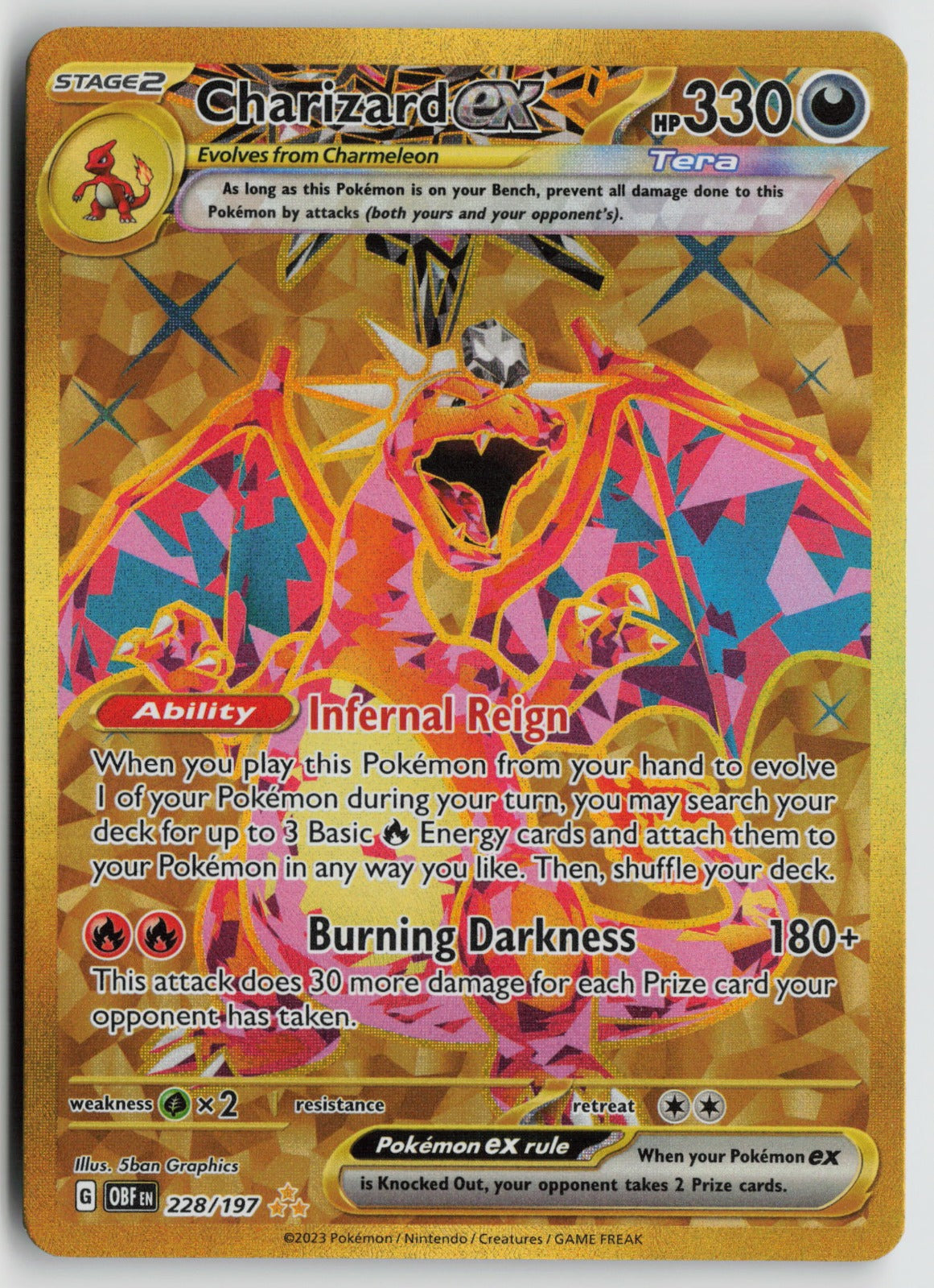 Charizard ex - Hyper Rare Holo OBF 228/197 NM