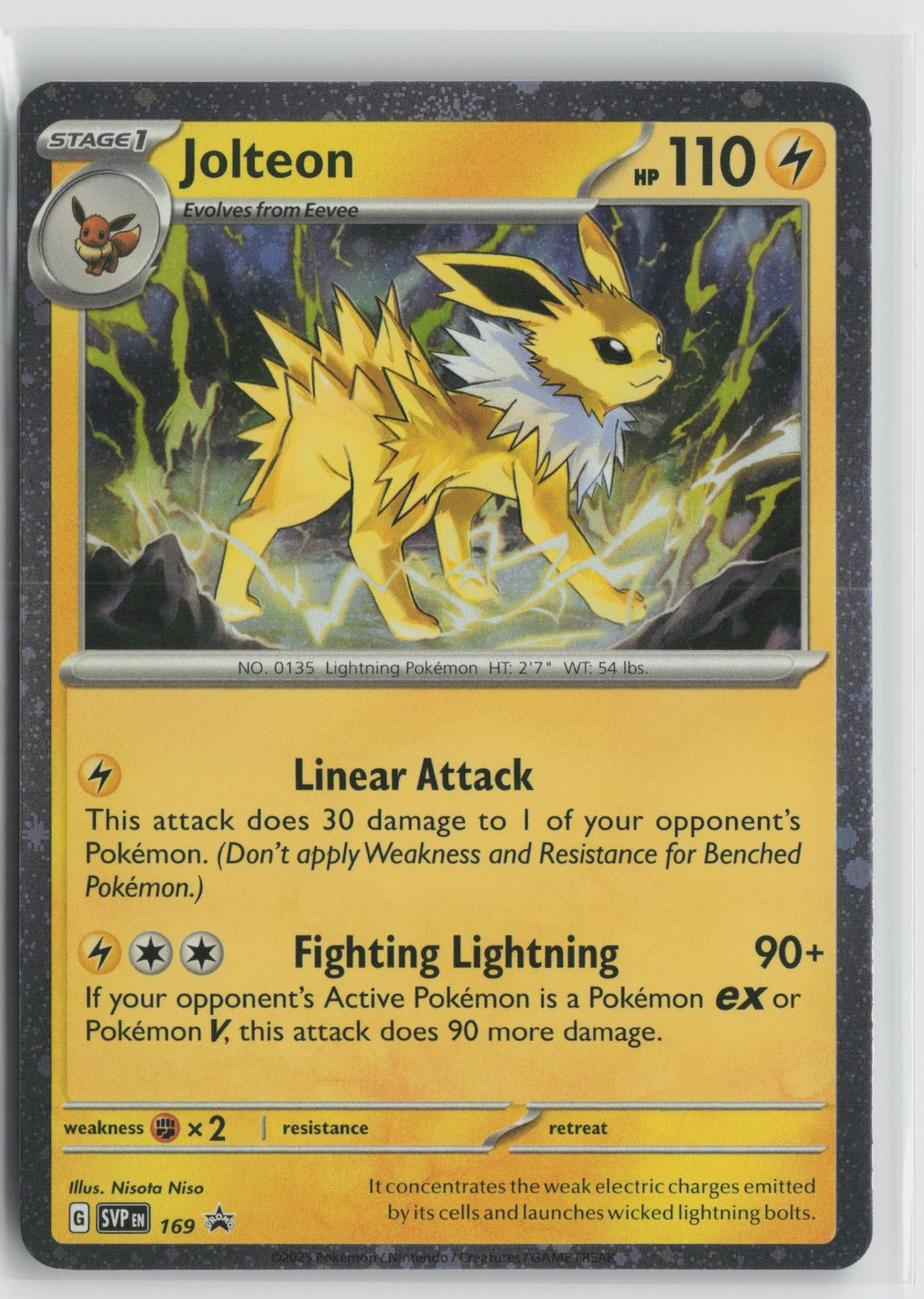 Jolteon - (Cosmos Holo) Rare Holo SVP 169 NM
