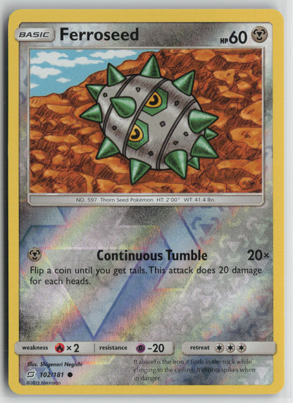 Ferroseed Common Reverse SM - Team Up 102/181 NM