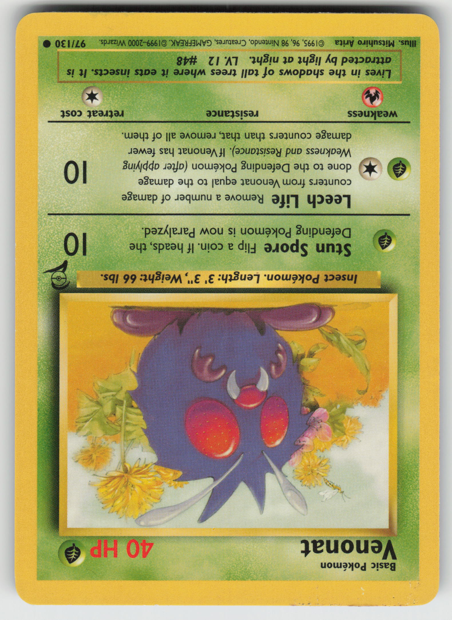 Venonat Common Base Set 2 097/130 LP