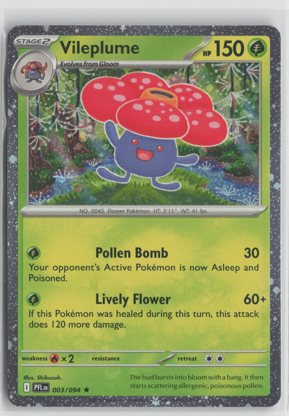 Vileplume (Cosmos Holo) Rare Holo MCAP 003/094 NM