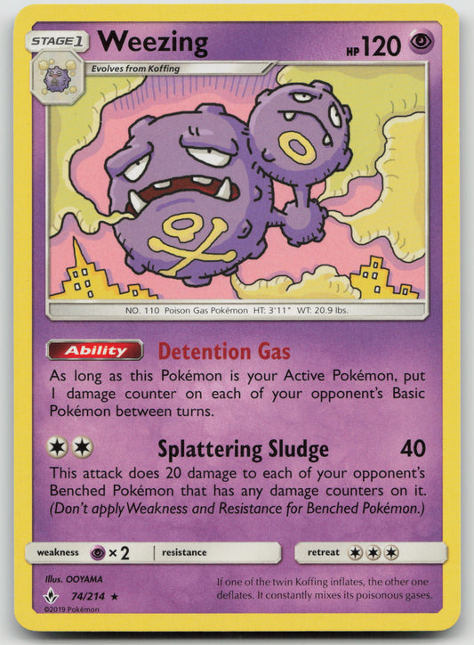Weezing Rare Normal SM10 74/214 NM