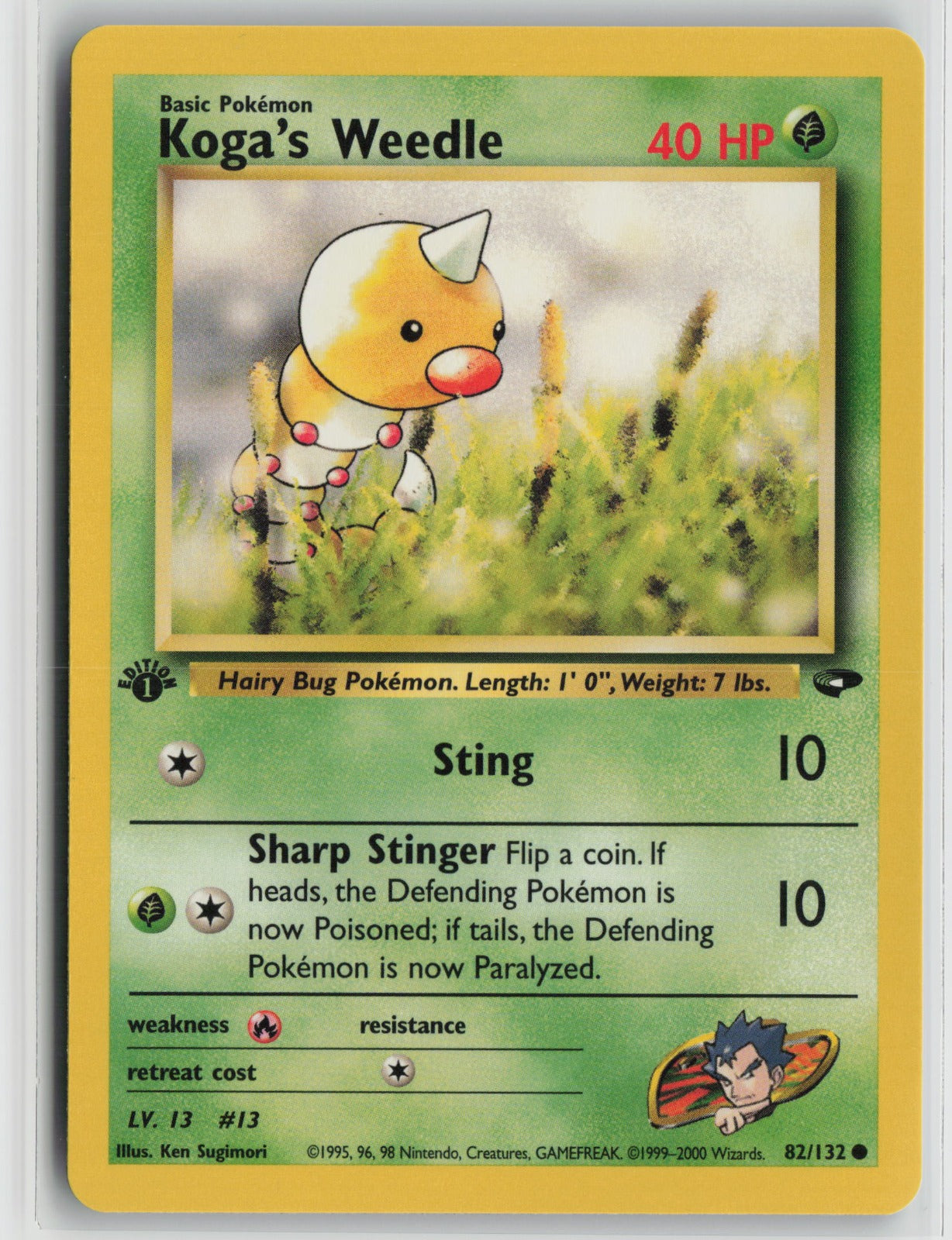 Koga's Weedle Common 1st Edition G2 082/132 NM