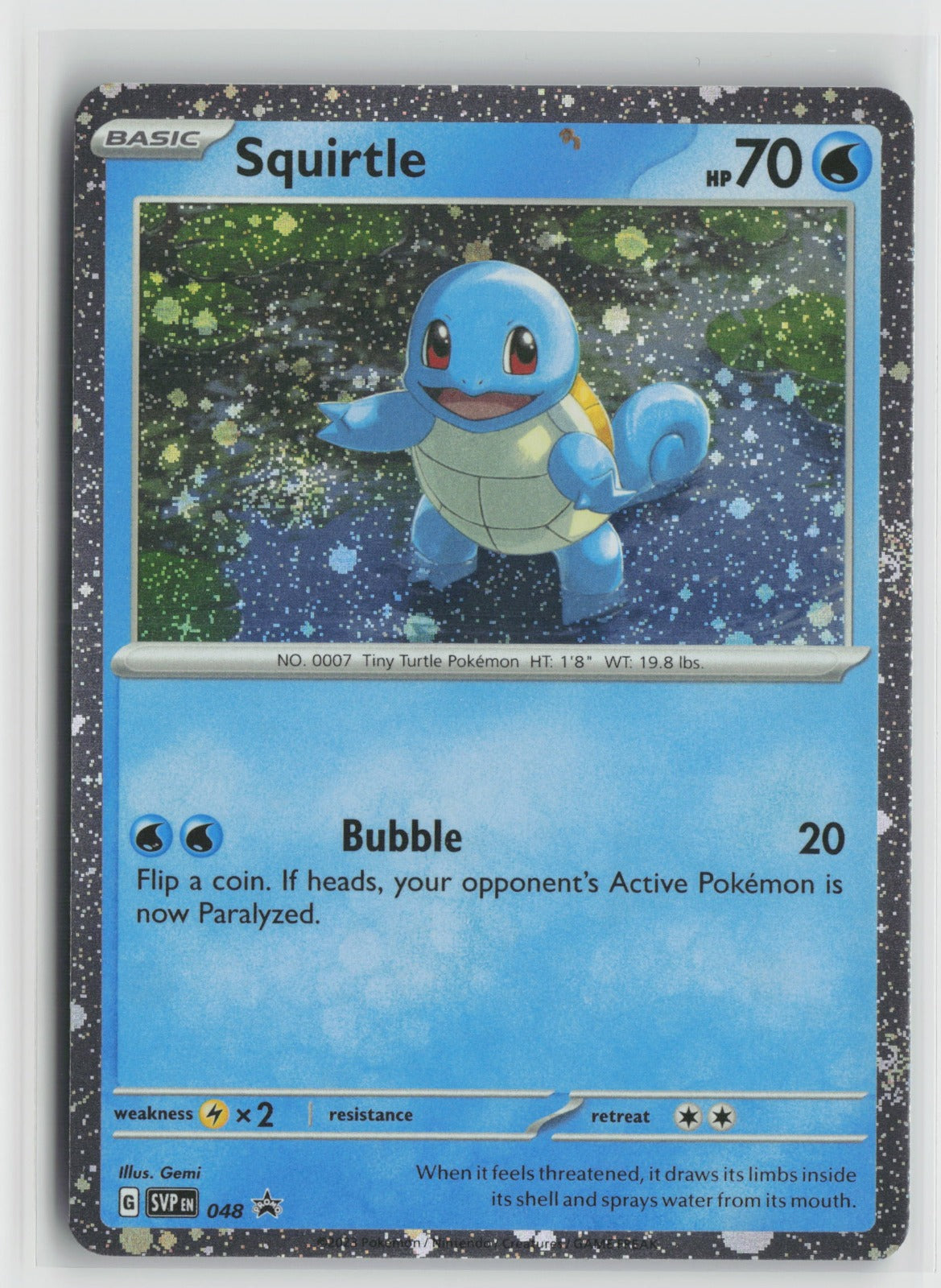 Squirtle - (Cosmos Holo) Promo Holo SVP 048 NM