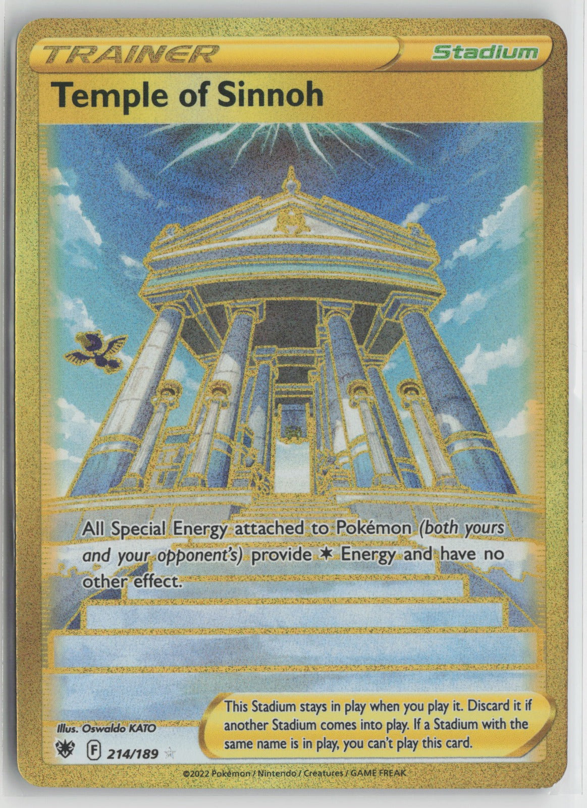 Temple of Sinnoh (Secret) Secret Rare Holo SWSH10 214/189 NM
