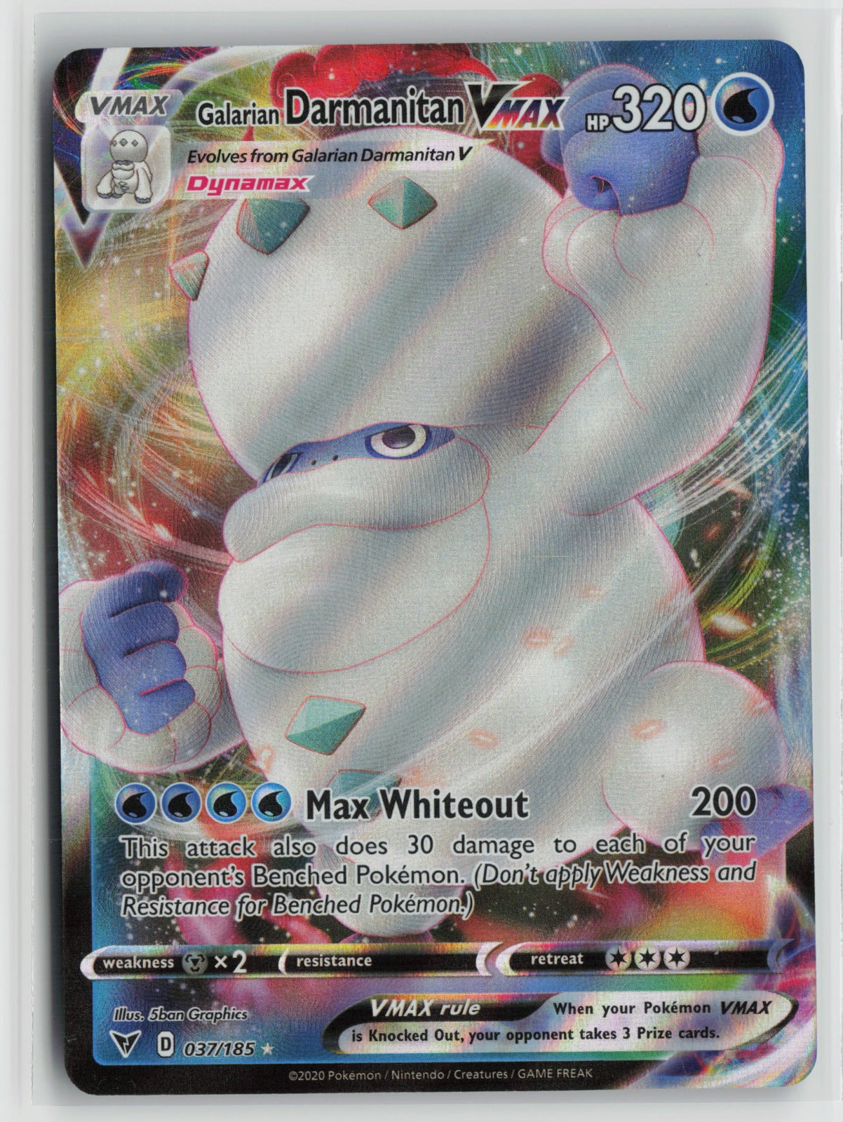 Galarian Darmanitan VMAX Ultra Rare Holo SWSH04 037/185 NM