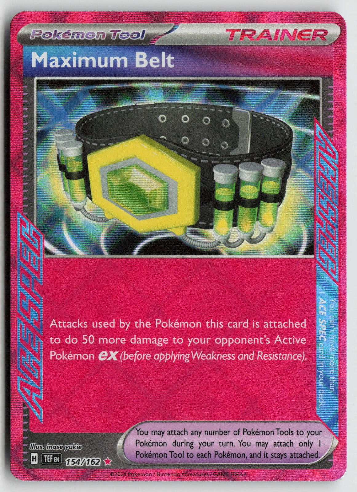 Maximum Belt ACE SPEC Rare Holo TEF 154/162 NM