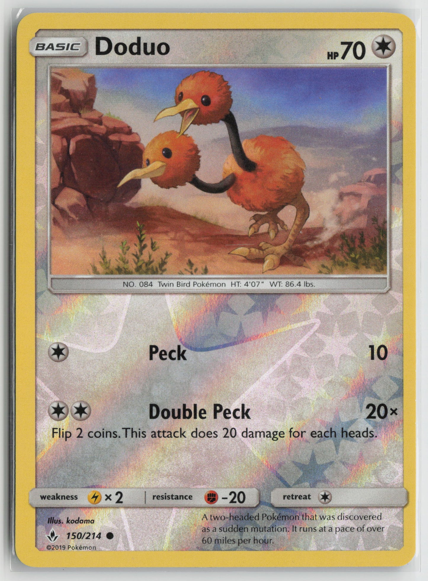 Doduo Common Reverse Holo SM10 150/214 NM