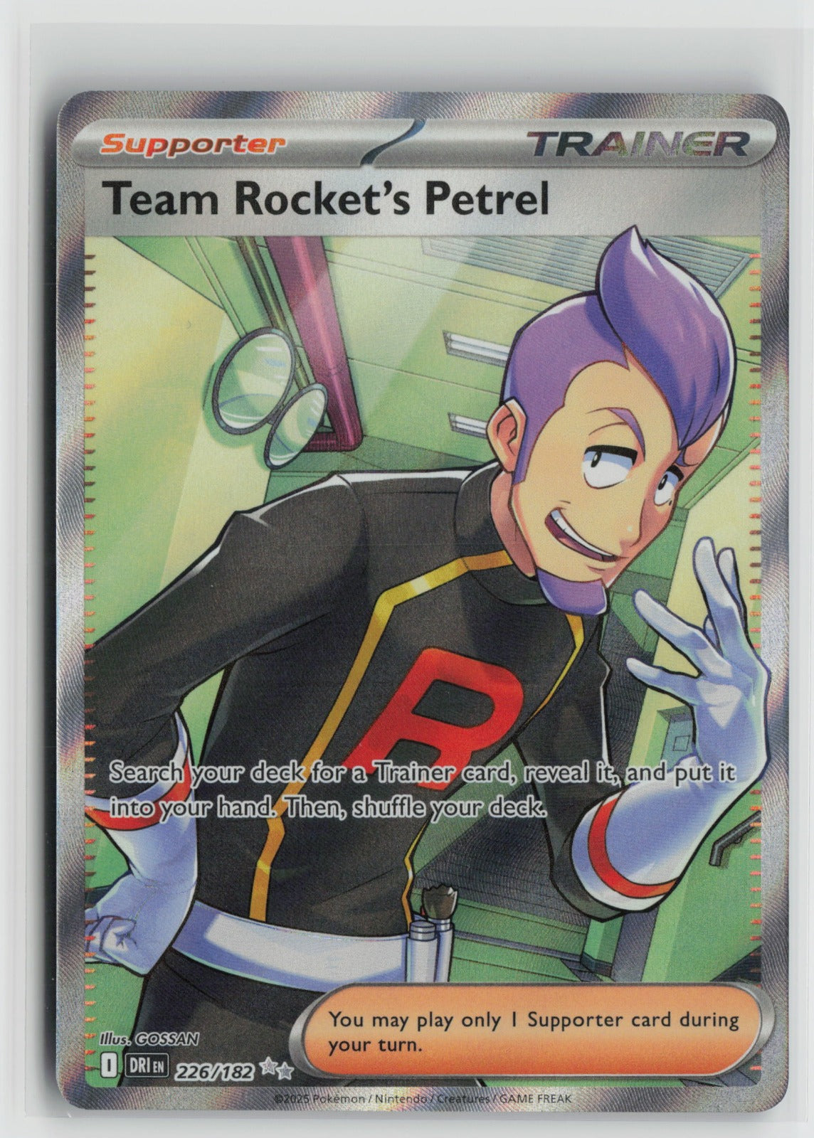 Team Rocket's Petrel Ultra Rare Holo DRI 226/182 NM