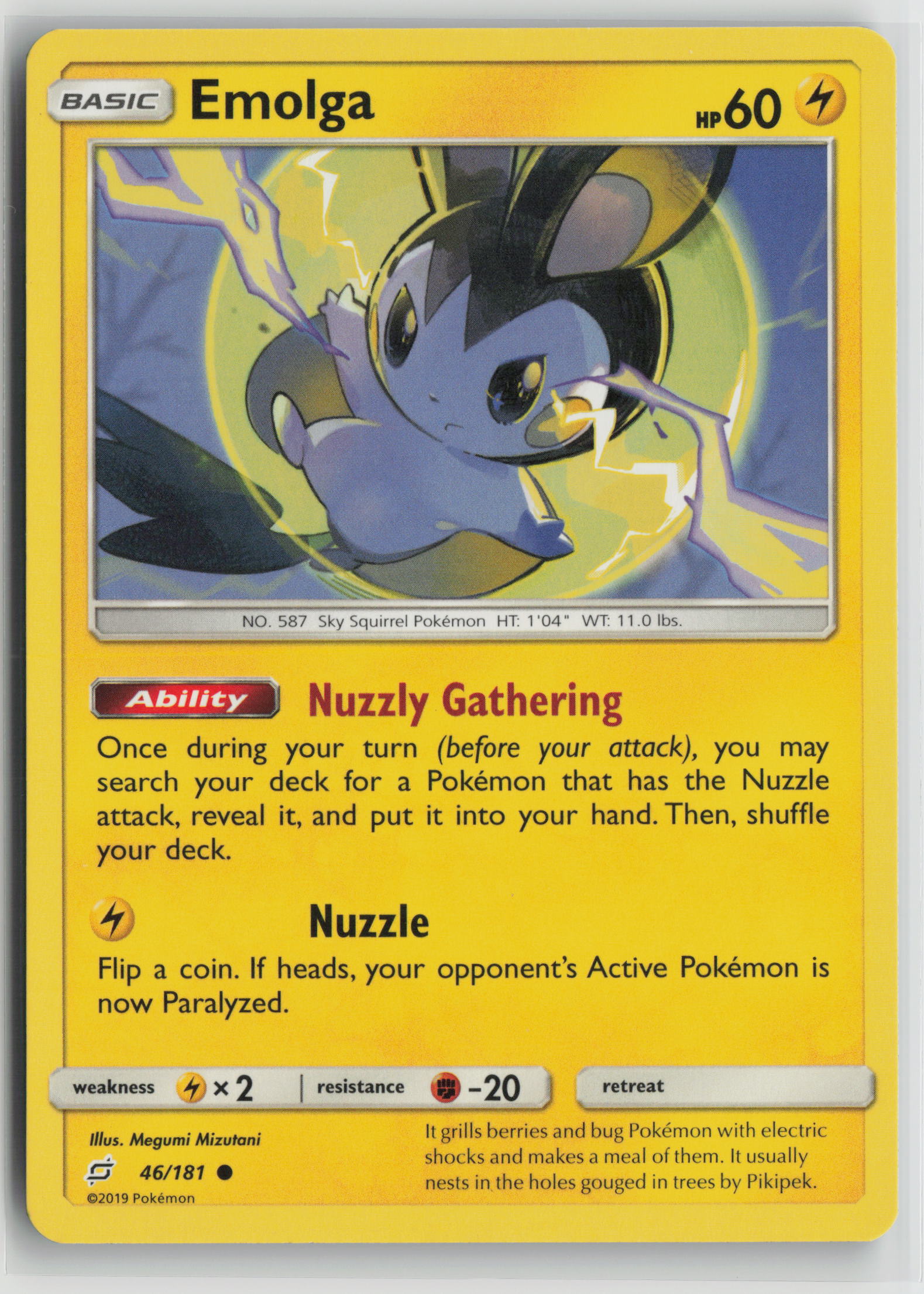 Emolga Common SM - Team Up 46/181 NM