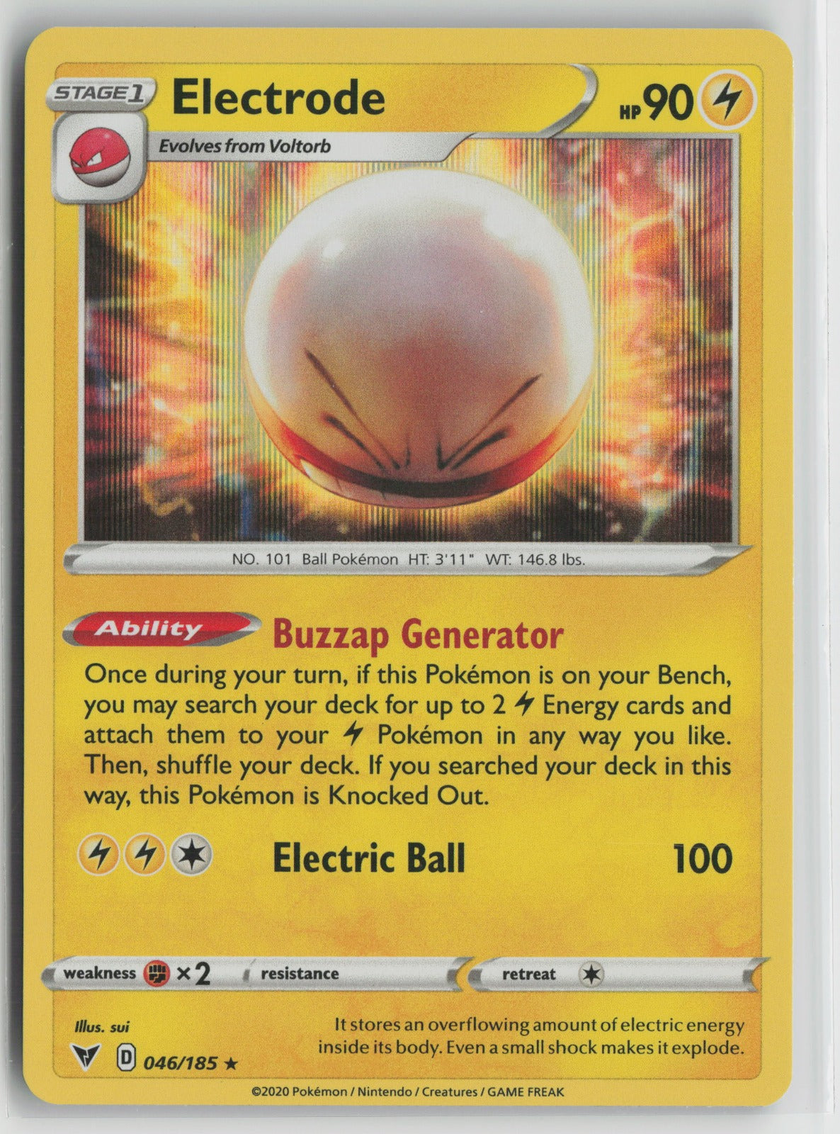 Electrode Holo Rare SWSH04 046/185 NM