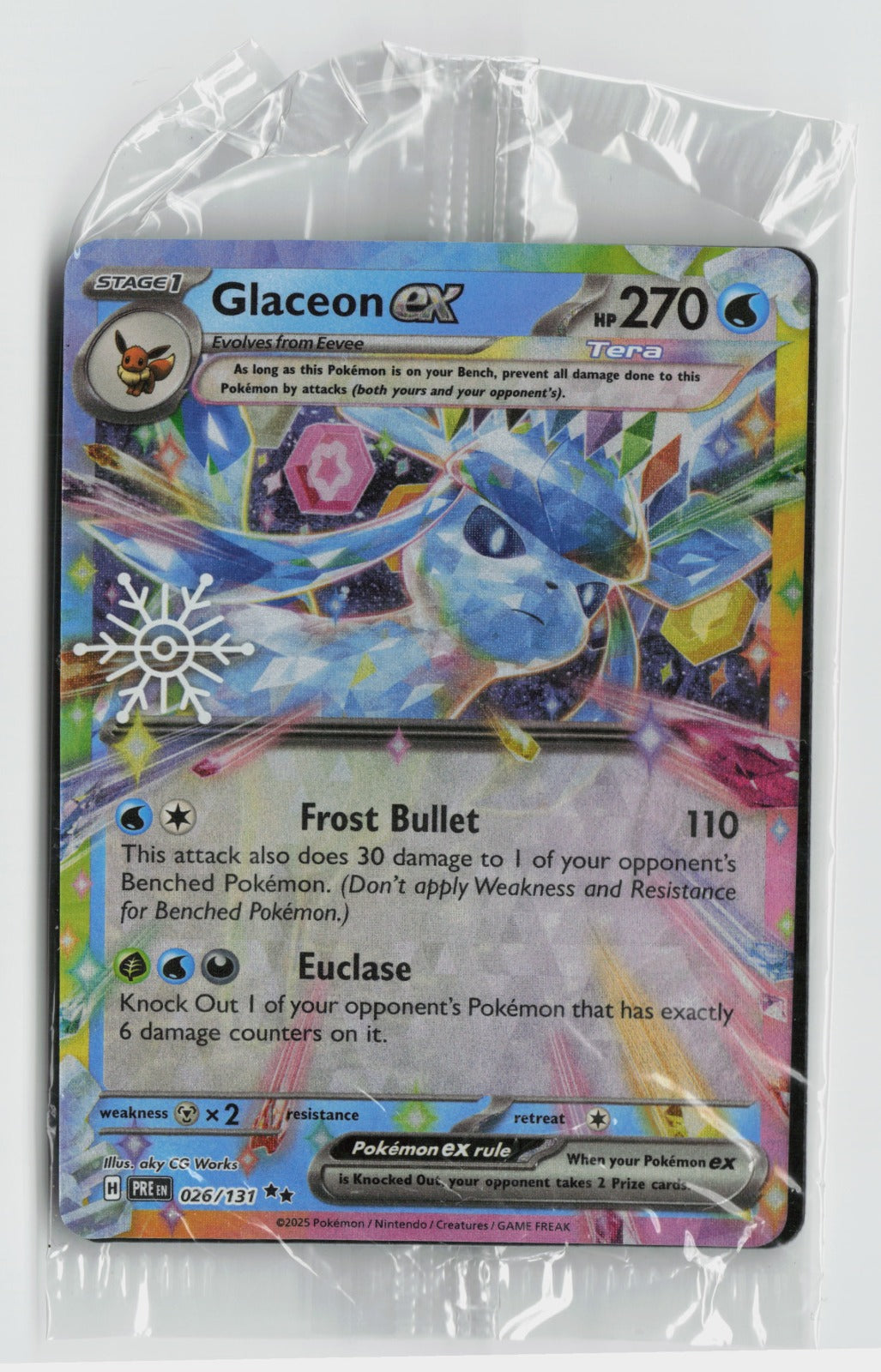 Glaceon ex - (Holiday Calendar) Double Rare Holo PRE 026/131 NM - SEALED