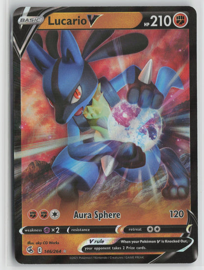 Lucario V Ultra Rare Holo SWSH08 146/264 NM