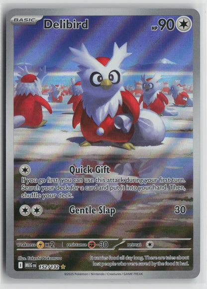 Delibird - Illustration Rare Holo MEG 152/132 NM- A