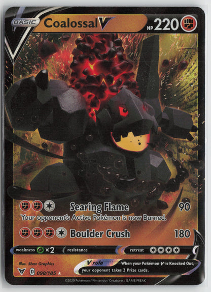 Coalossal V Ultra Rare SWSH04: Vivid Voltage 098/185 NM