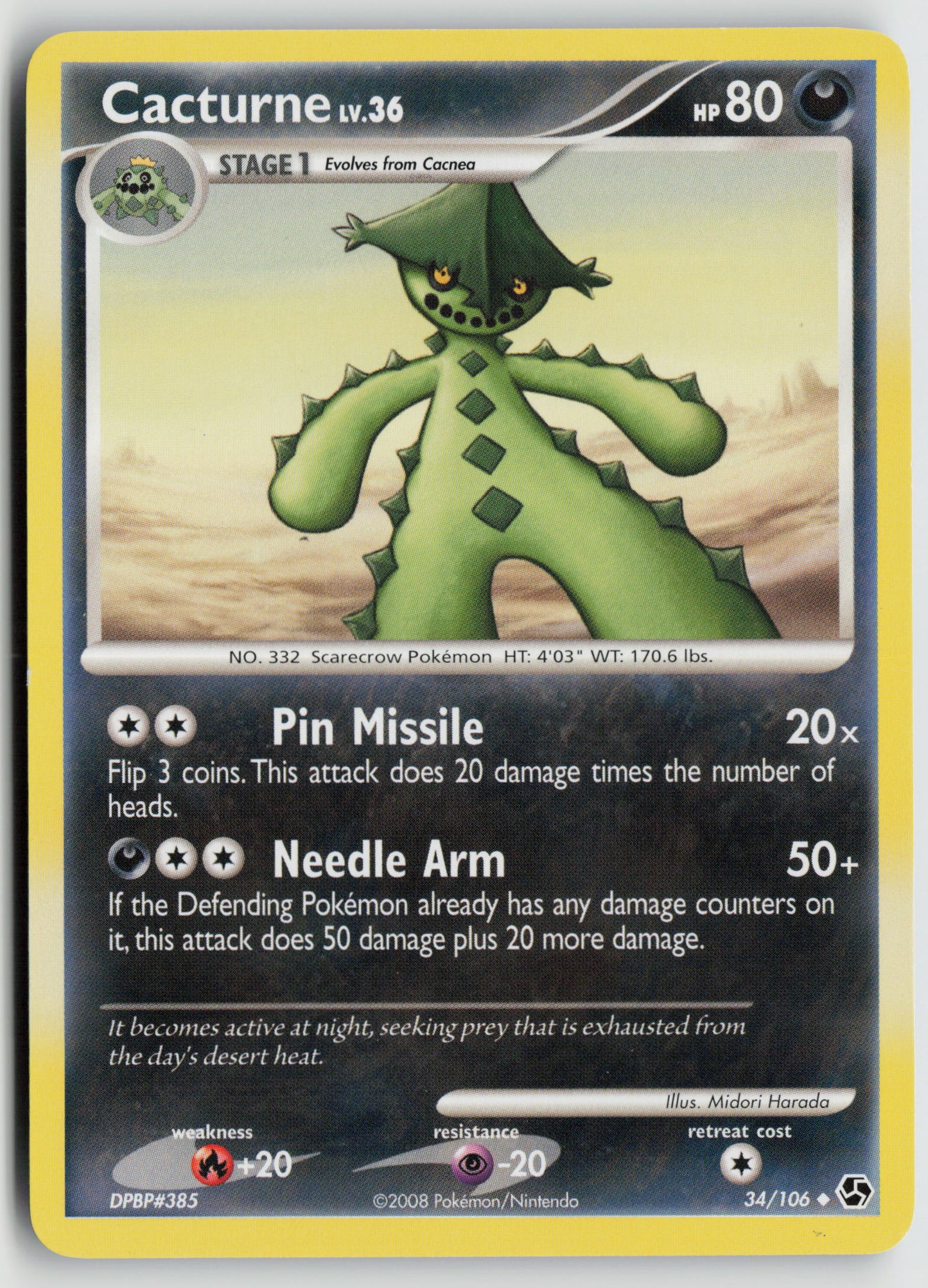 Cacturne Uncommon Great Encounters 34/106 NM