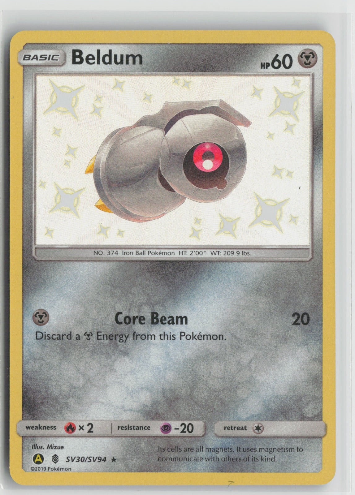Beldum Shiny Holo Rare HIF:SV SV30/SV94 NM