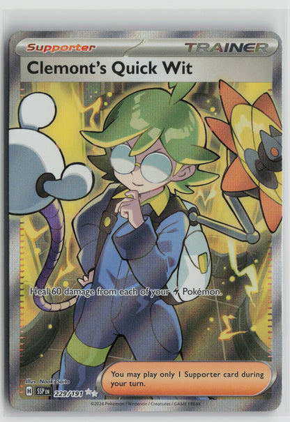 Clemont's Quick Wit - Ultra Rare Holo SSP 229/191 NM