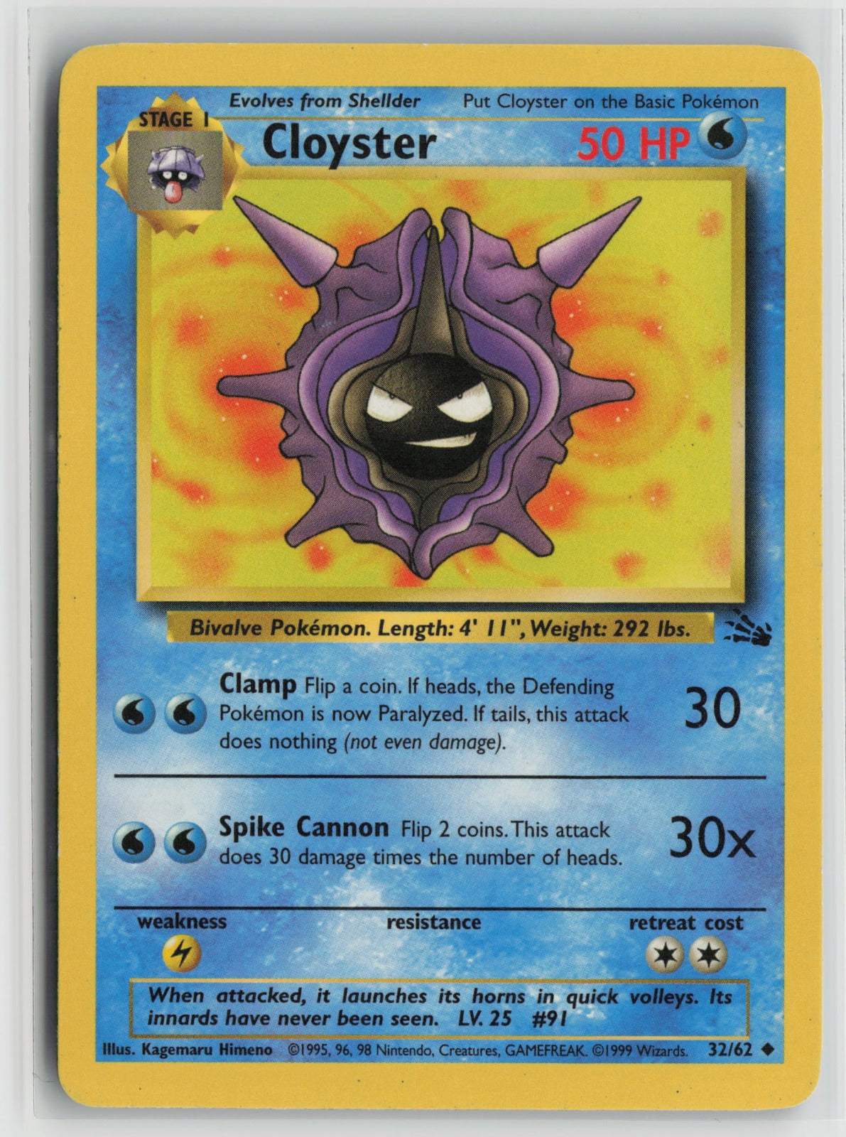 Cloyster Uncommon Unlimited FO 32/62 LP