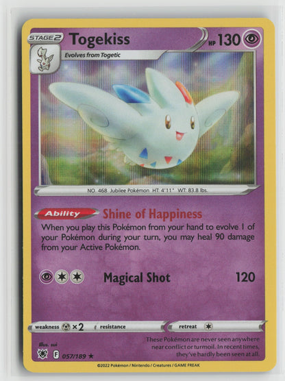 Togekiss Holo Rare SWSH10 057/189 NM