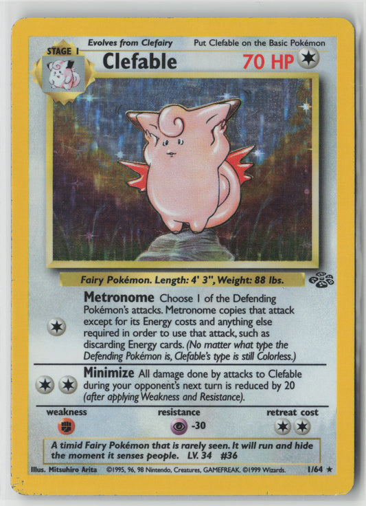Clefable (1) Holo Rare Jungle 01/64 MP