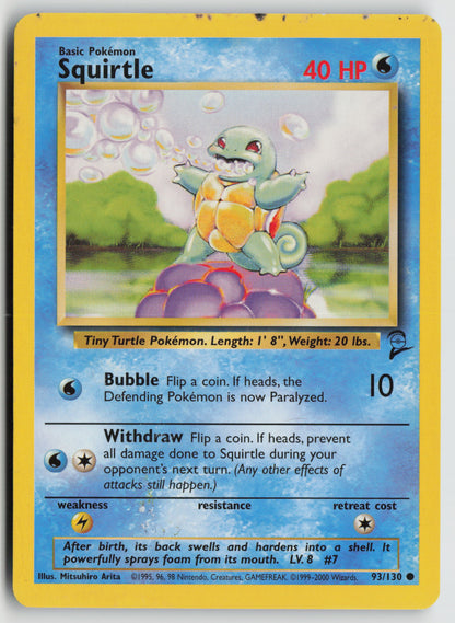 Squirtle Common Base Set 2 093/130 DMG