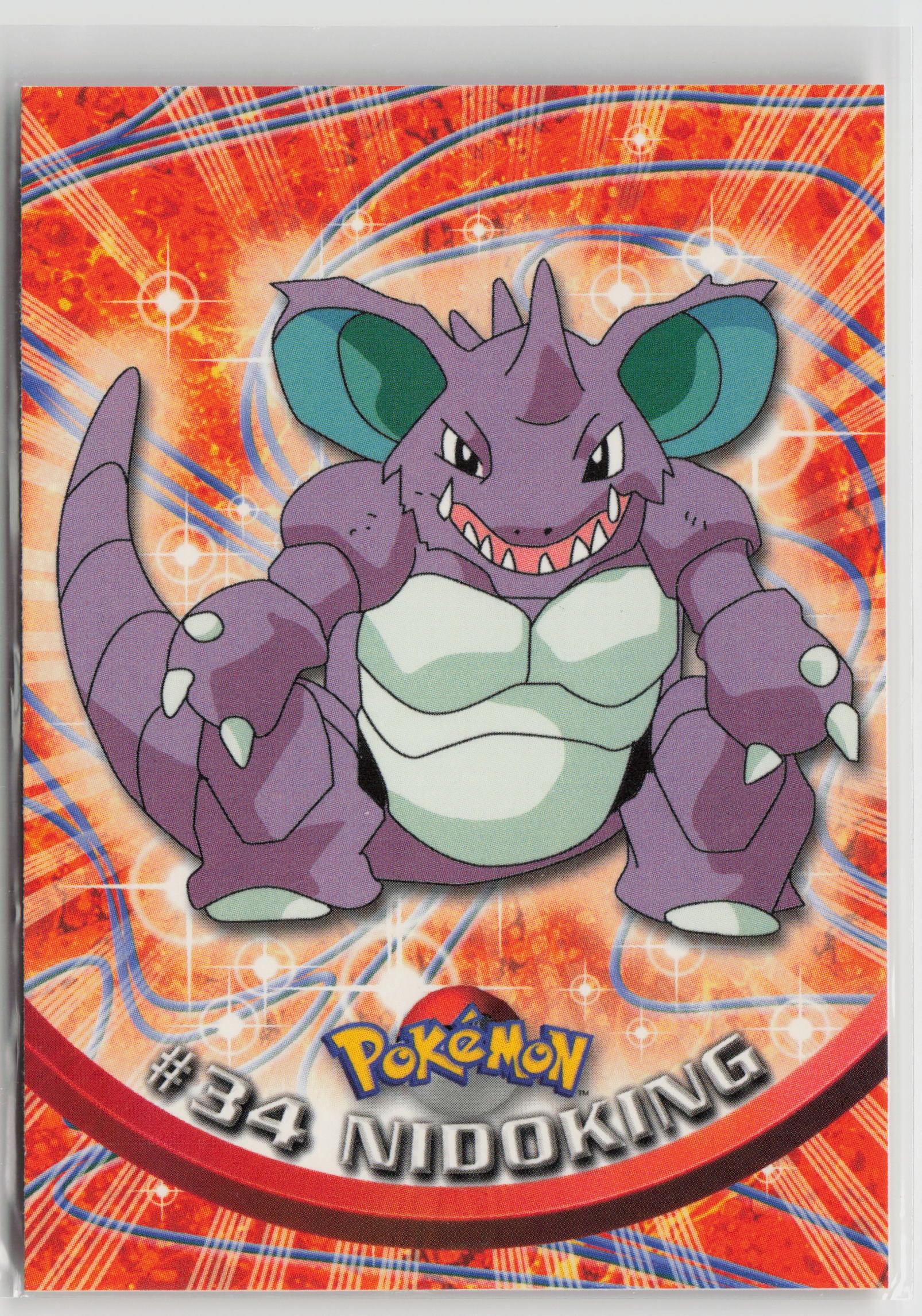 Nidoking #34 Topps TV Animation Series 1999 Non-Holo NM