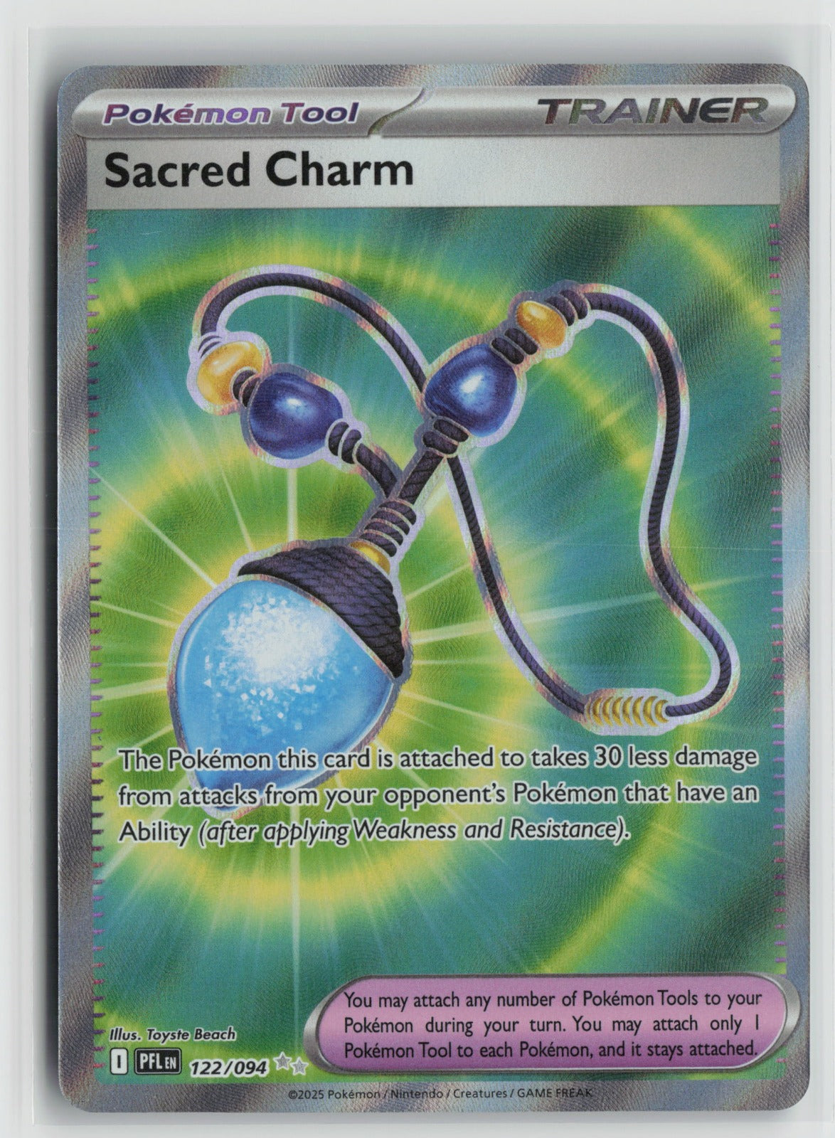Sacred Charm - Ultra Rare Holo PFL 122/094 NM