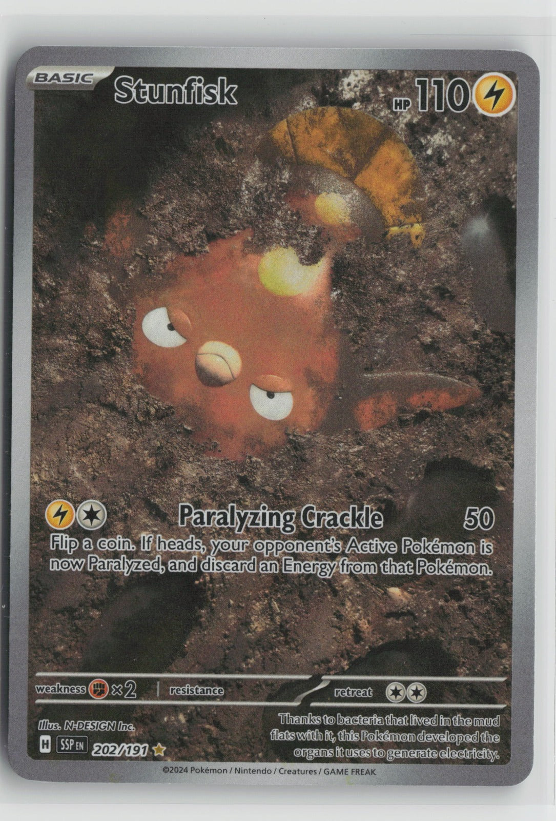 Stunfisk Illustration Rare Holo SSP 202/191 NM