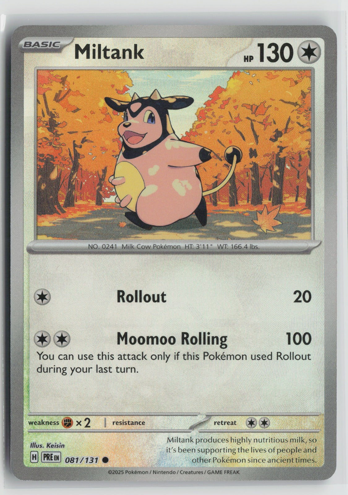 Miltank (Poke Ball Pattern) Common Holo PRE 081/131 NM