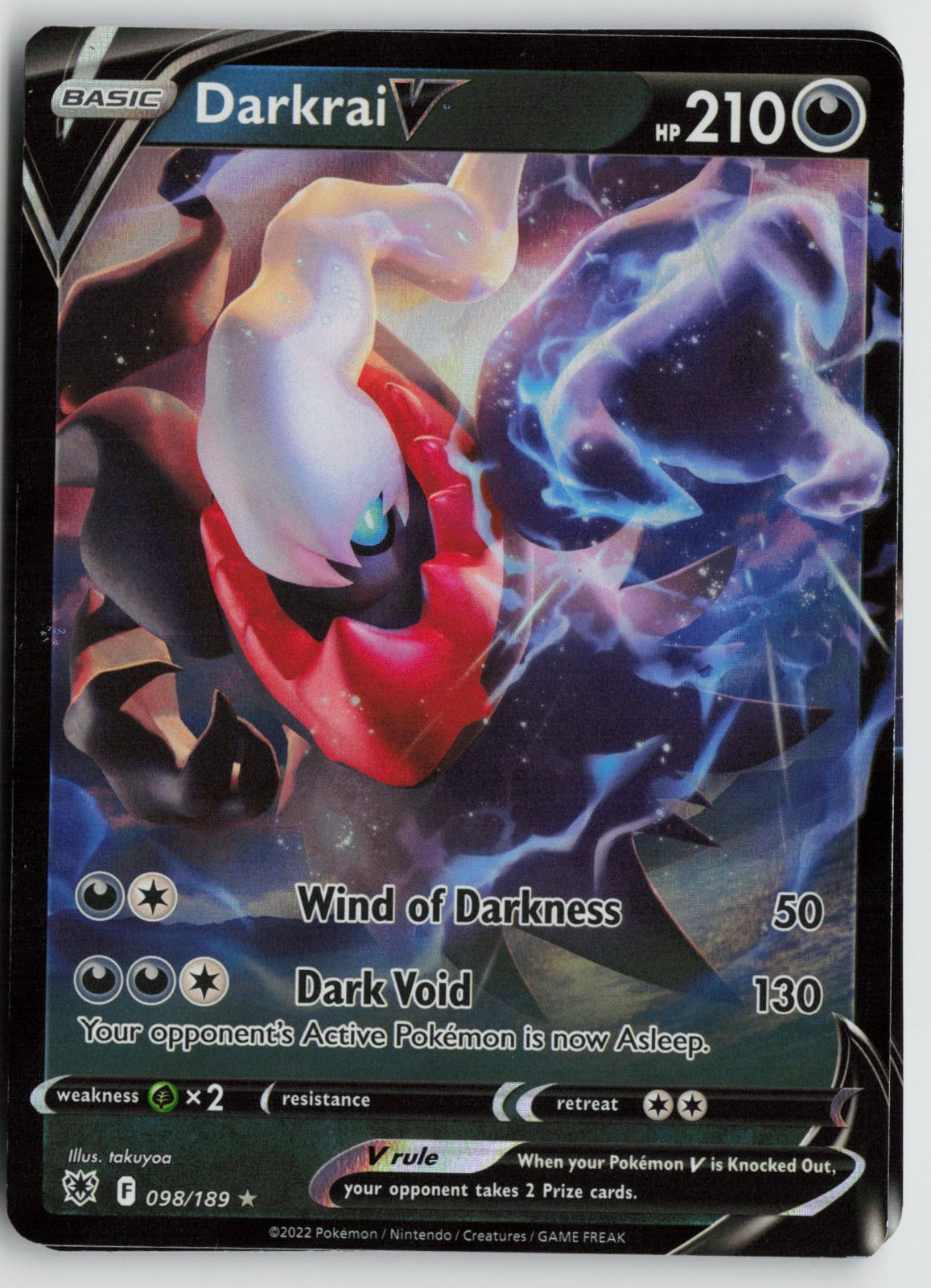 Darkrai V Ultra Rare Holo SWSH10 098/189 NM
