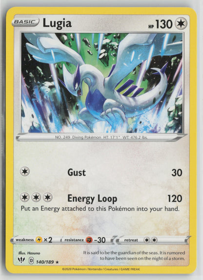 Lugia Rare SWSH03 140/189 NM