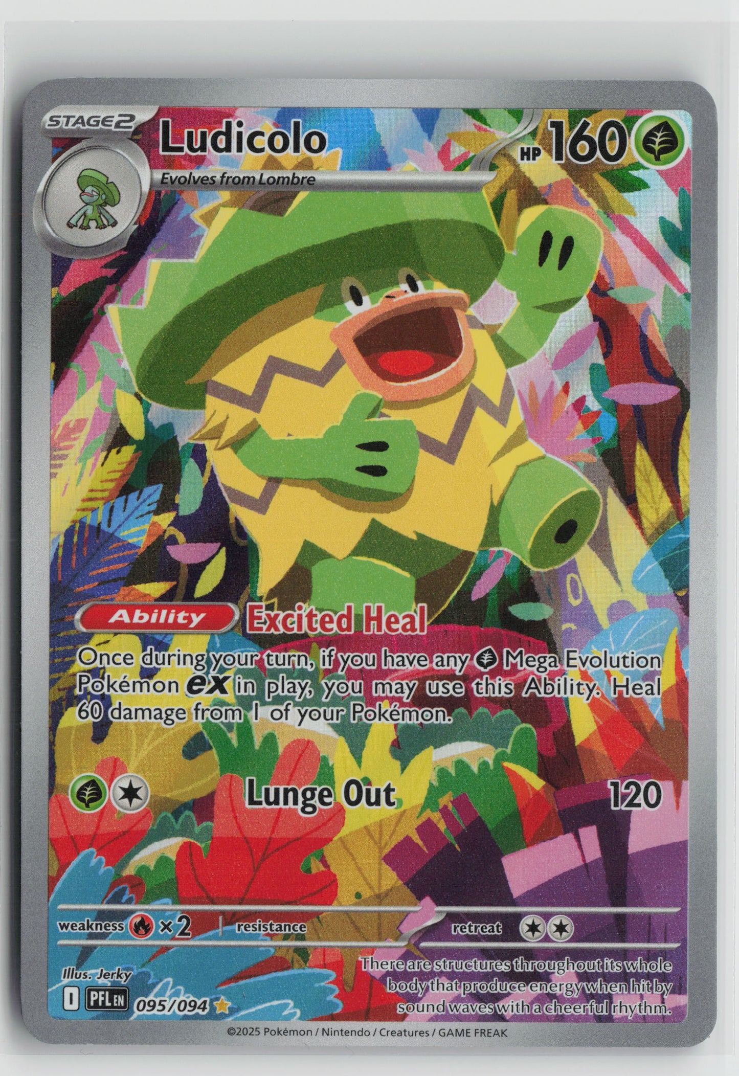 Ludicolo - Illustration Rare ME02: Phantasmal Flames 095/094 NM-C
