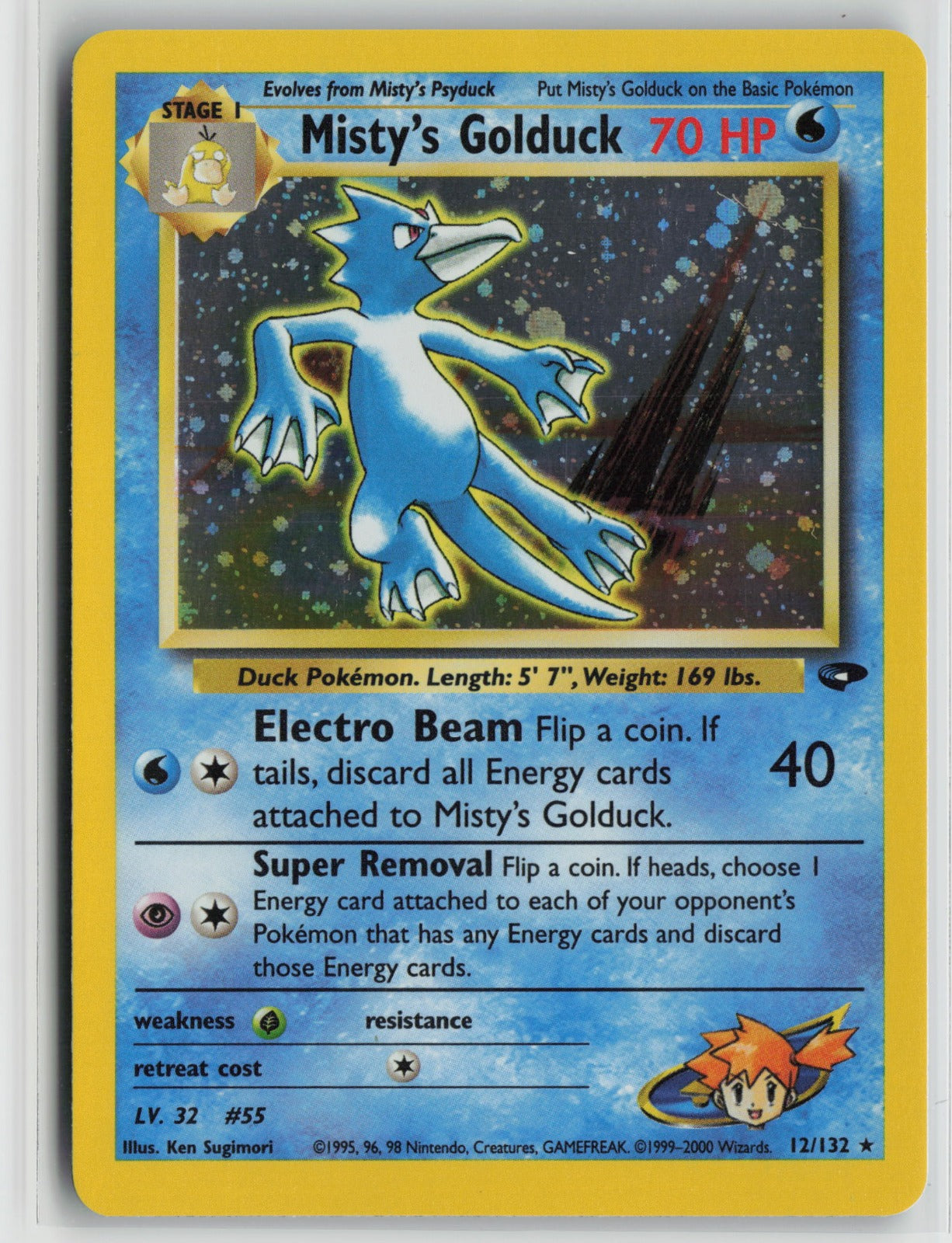 Misty's Golduck Holo Rare Unlimited G2 012/132 NM