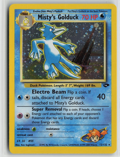 Misty's Golduck Holo Rare Unlimited G2 012/132 NM