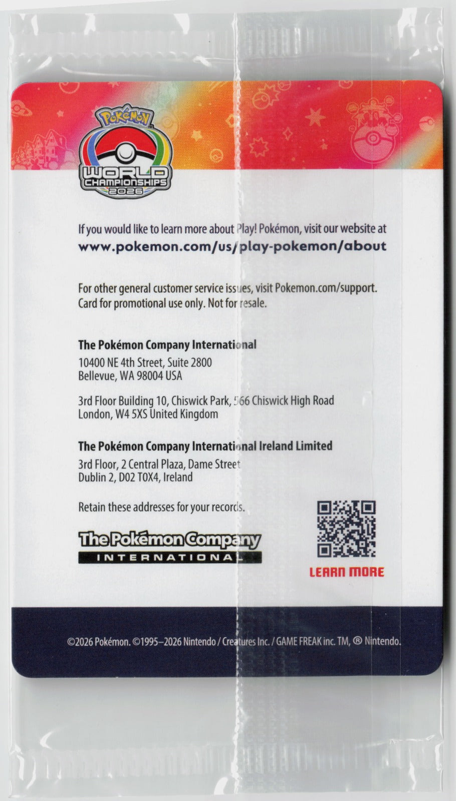 Pikachu Promo MEP 093 NM - SEALED B (Back)