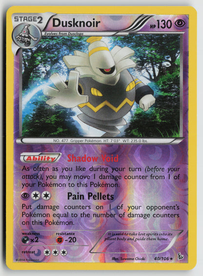 Dusknoir Holo Rare XY - Flashfire 40/106 NM