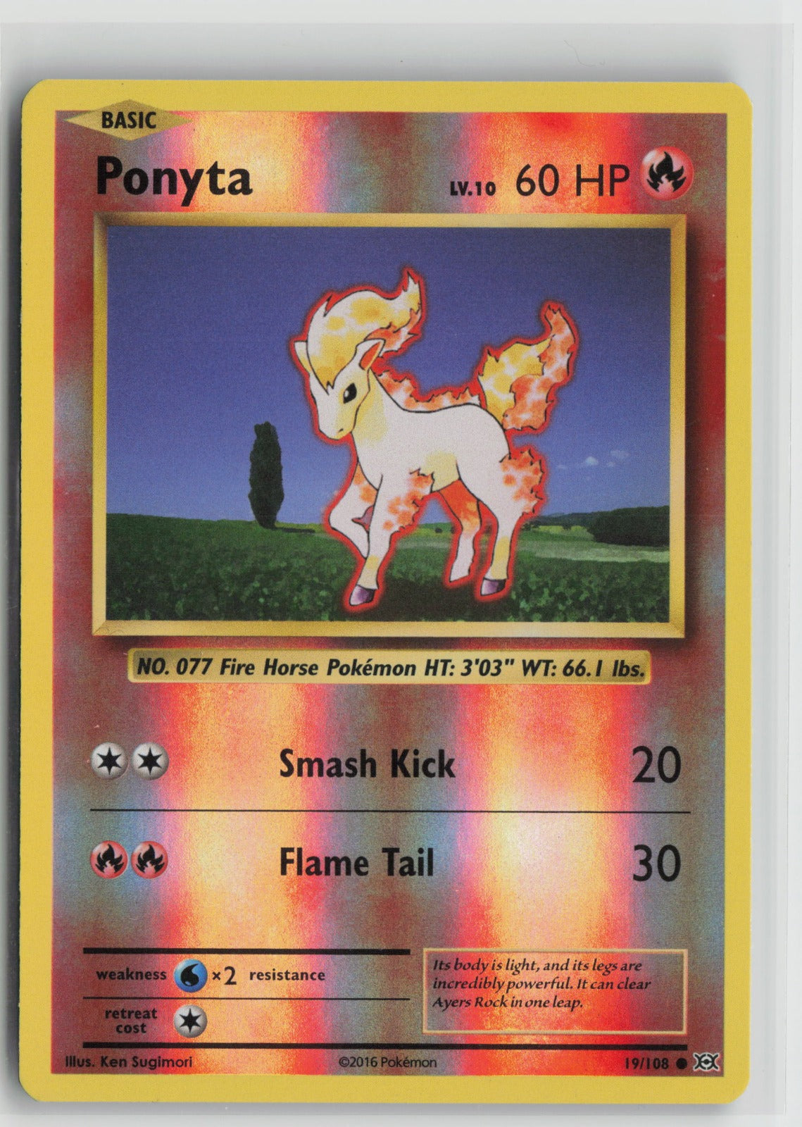 Ponyta Common Reverse Holo EVO 19/108 LP