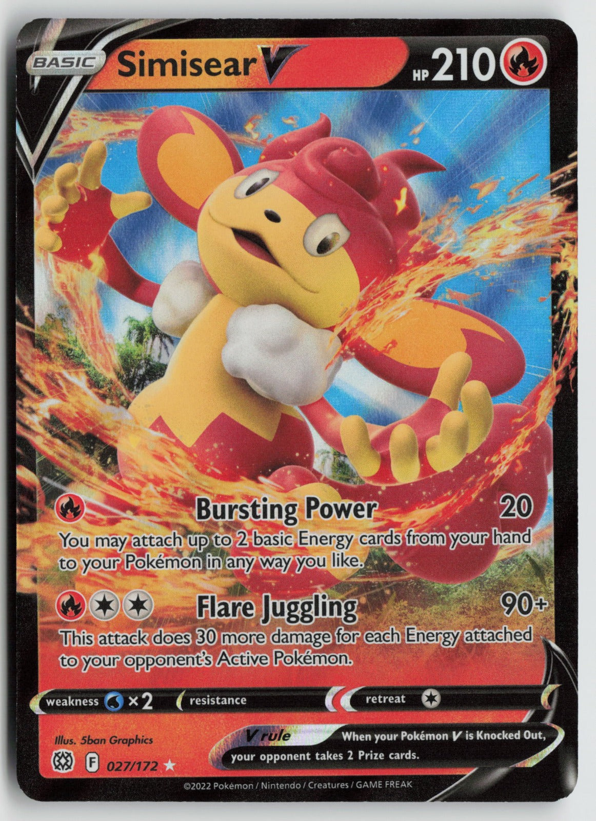 Simisear V Ultra Rare Holo SWSH09 027/172 NM