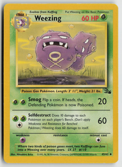 Weezing Uncommon Fossil 45/62 MP