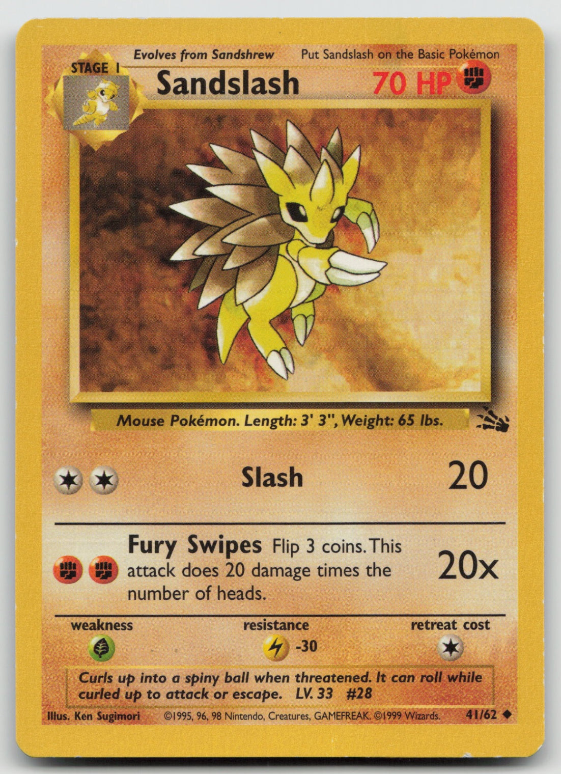 Sandslash Uncommon Unlimited FO 41/62 MP