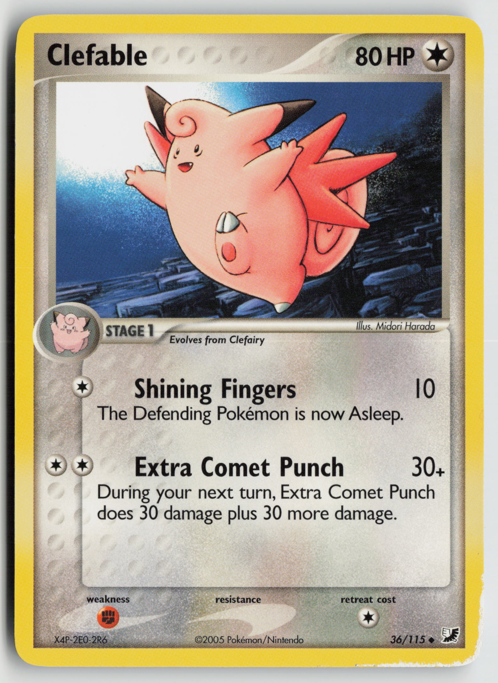 Clefable Uncommon Unseen Forces 36/115 DMG