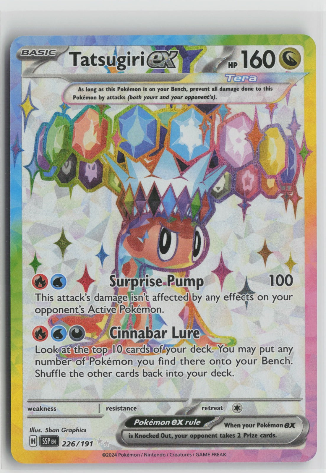 Tatsugiri ex Ultra Rare Holo SSP 226/191 NM