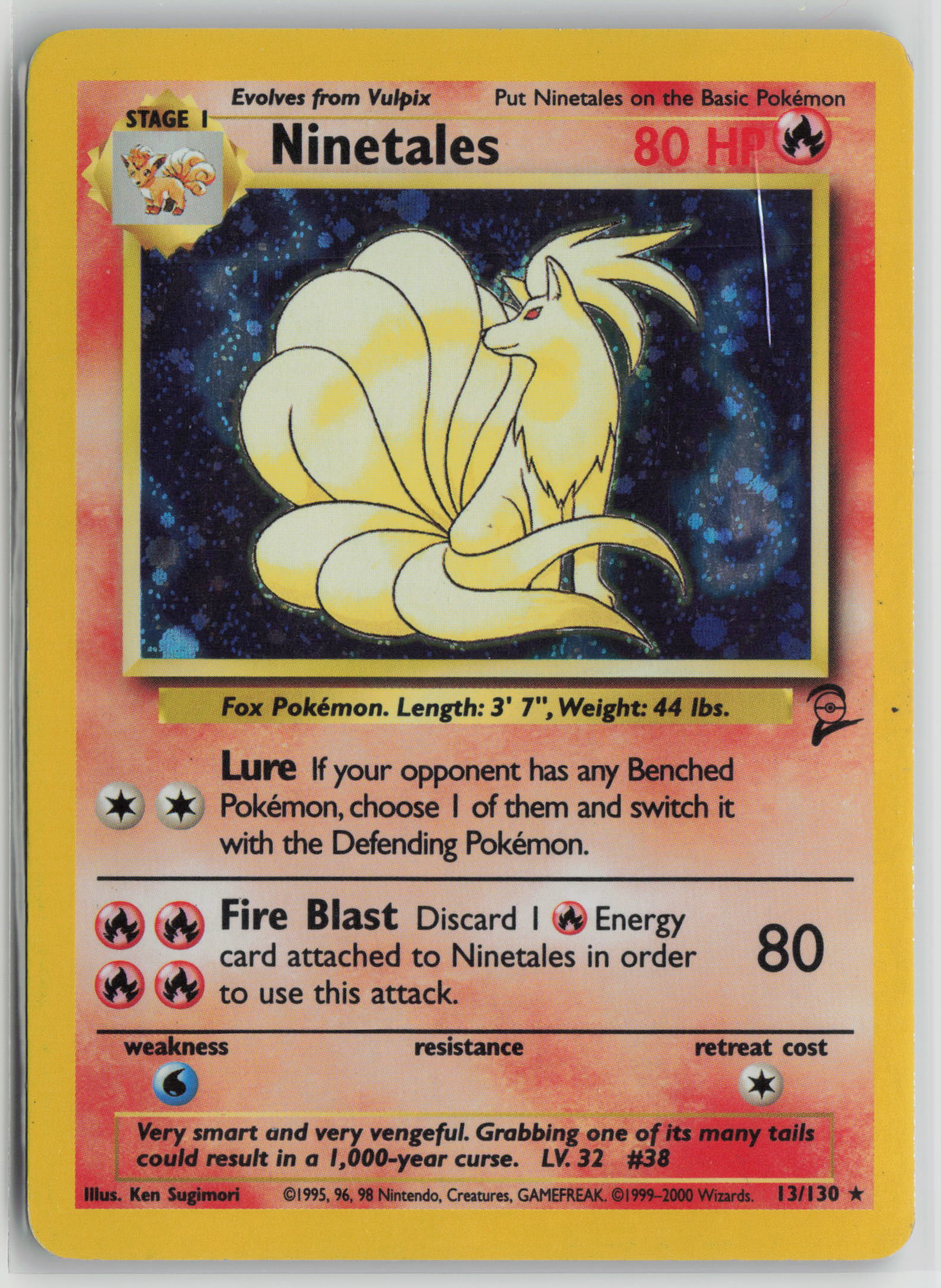 Ninetales Holo Rare Holo BS2 013/130 HP